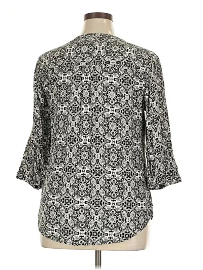 Pre-owned Cj Banks 3/4 Sleeve Blouse In Gray
