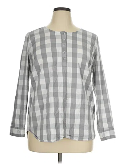 Pre-owned Cj Banks 3/4 Sleeve Blouse In Gray