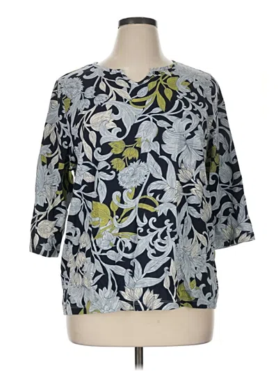 Pre-owned Cj Banks 3/4 Sleeve Blouse In Gray