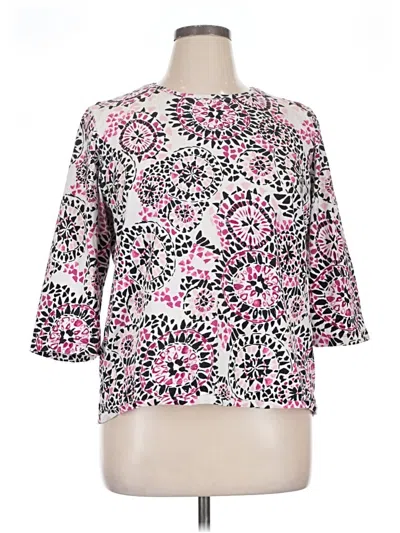 Pre-owned Cj Banks 3/4 Sleeve Blouse In Pink