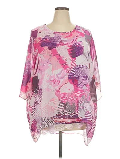 Pre-owned Cj Banks 3/4 Sleeve Blouse In Pink
