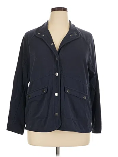 Pre-owned Cj Banks 3/4 Sleeve Button Down Shirt In Blue