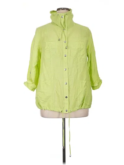 Pre-owned Cj Banks 3/4 Sleeve Button Down Shirt In Green