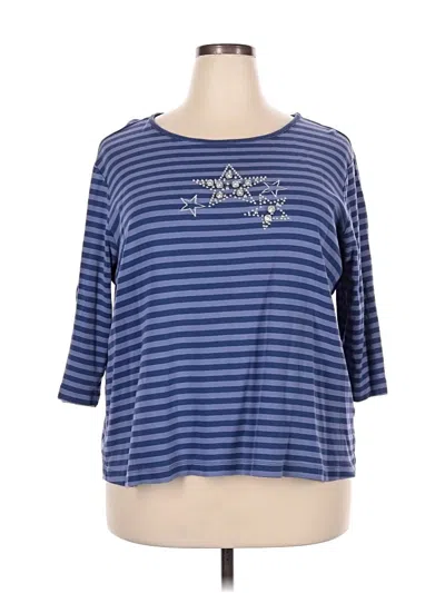 Pre-owned Cj Banks 3/4 Sleeve T-shirt In Blue