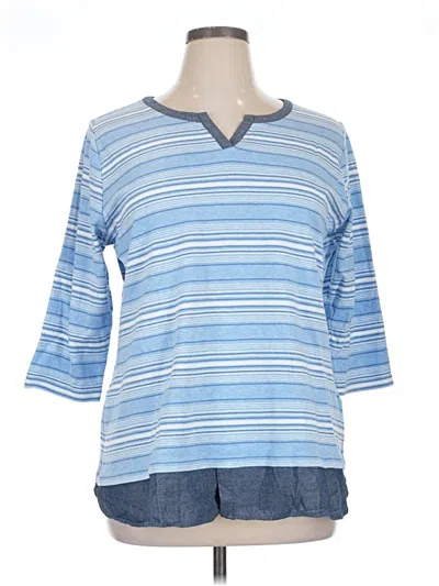 Pre-owned Cj Banks 3/4 Sleeve T-shirt In Blue