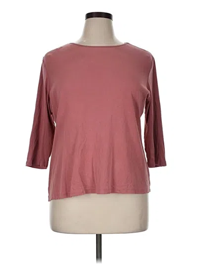 Pre-owned Cj Banks 3/4 Sleeve T-shirt In Burgundy