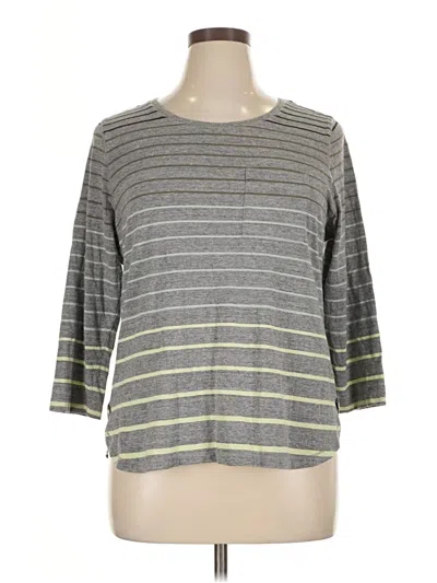 Pre-owned Cj Banks 3/4 Sleeve T-shirt In Gray