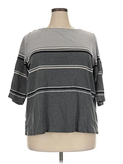 Pre-owned Cj Banks 3/4 Sleeve T-shirt In Gray
