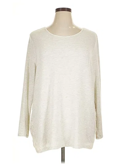 Pre-owned Cj Banks 3/4 Sleeve T-shirt In Ivory