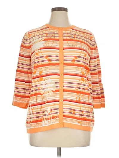 Pre-owned Cj Banks 3/4 Sleeve T-shirt In Orange