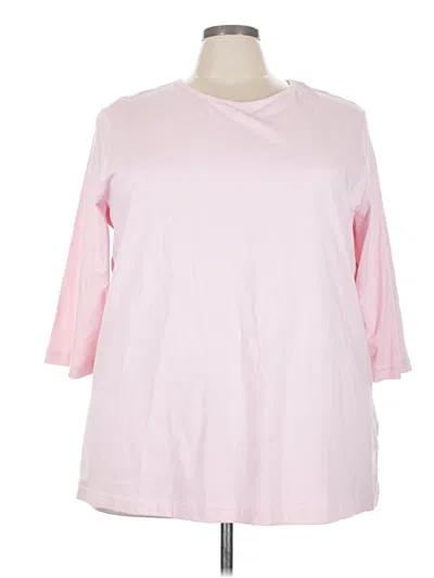 Pre-owned Cj Banks 3/4 Sleeve T-shirt In Pink