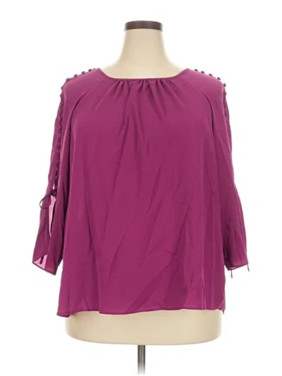 Pre-owned Cj Banks 3/4 Sleeve T-shirt In Purple
