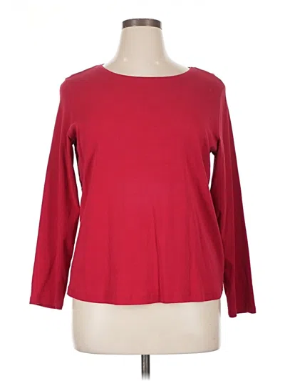 Pre-owned Cj Banks 3/4 Sleeve T-shirt In Red