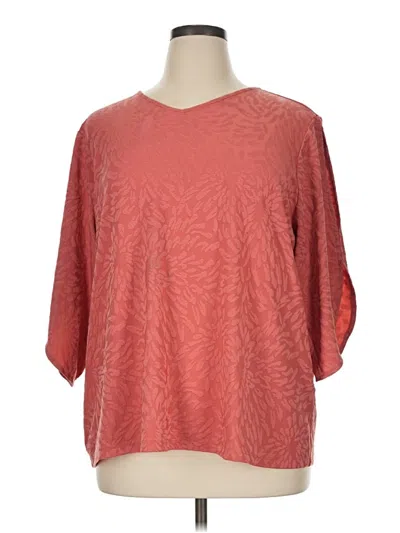 Pre-owned Cj Banks 3/4 Sleeve T-shirt In Red