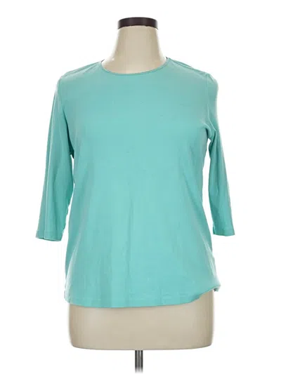 Pre-owned Cj Banks 3/4 Sleeve T-shirt In Teal
