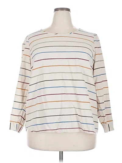 Pre-owned Cj Banks 3/4 Sleeve T-shirt In White