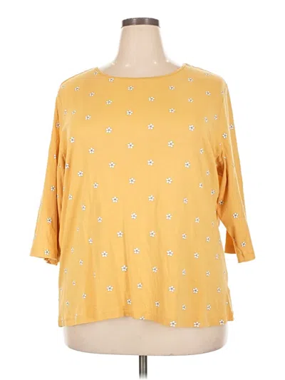 Pre-owned Cj Banks 3/4 Sleeve T-shirt In Yellow