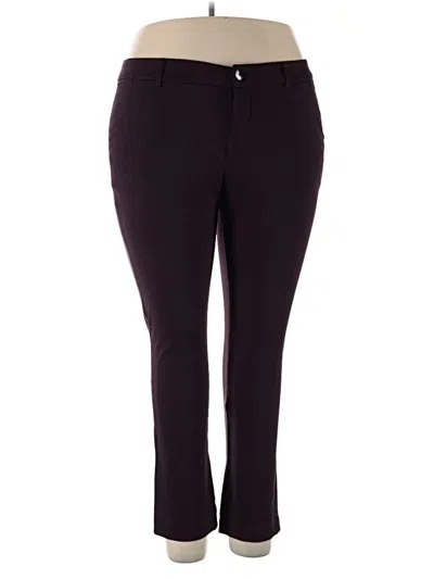 Pre-owned Cj Banks Active Pants In Burgundy