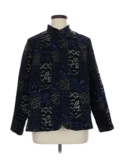 Pre-owned Cj Banks Blazer Jacket In Blue