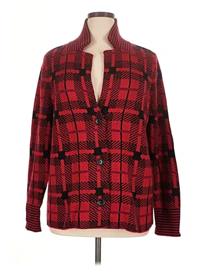 Pre-owned Cj Banks Blazer Jacket In Red