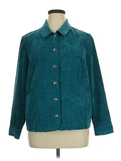 Pre-owned Cj Banks Blazer Jacket In Teal