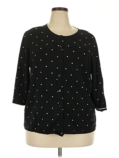 Pre-owned Cj Banks Cardigan Sweater In Black