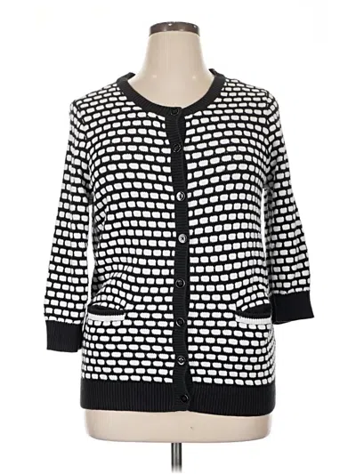 Pre-owned Cj Banks Cardigan Sweater In Black