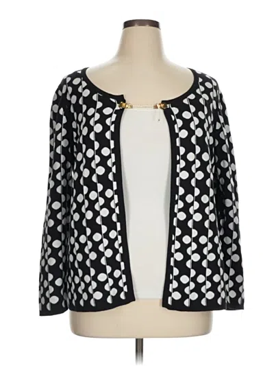 Pre-owned Cj Banks Cardigan Sweater In Black