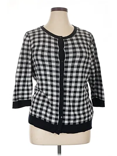 Pre-owned Cj Banks Cardigan Sweater In Black
