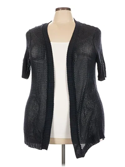 Pre-owned Cj Banks Cardigan Sweater In Black