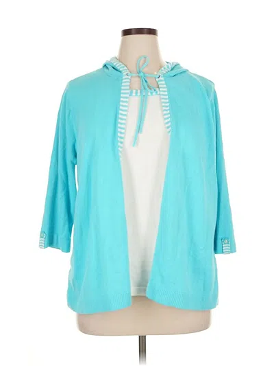 Pre-owned Cj Banks Cardigan Sweater In Blue