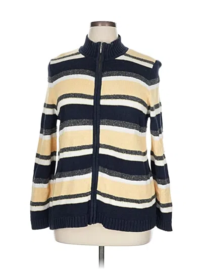 Pre-owned Cj Banks Cardigan Sweater In Blue