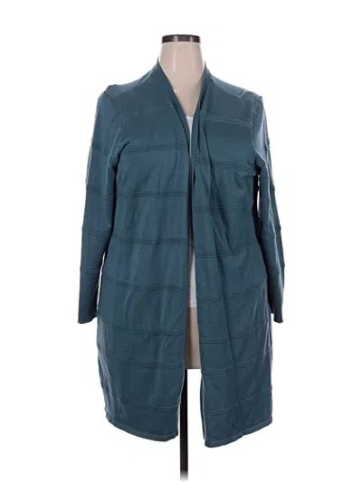 Pre-owned Cj Banks Cardigan Sweater In Blue