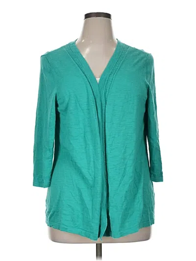 Pre-owned Cj Banks Cardigan Sweater In Blue