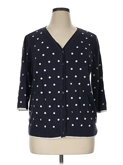 Pre-owned Cj Banks Cardigan Sweater In Blue