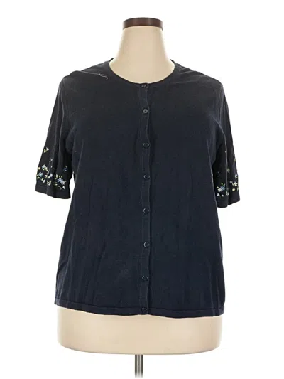 Pre-owned Cj Banks Cardigan Sweater In Blue
