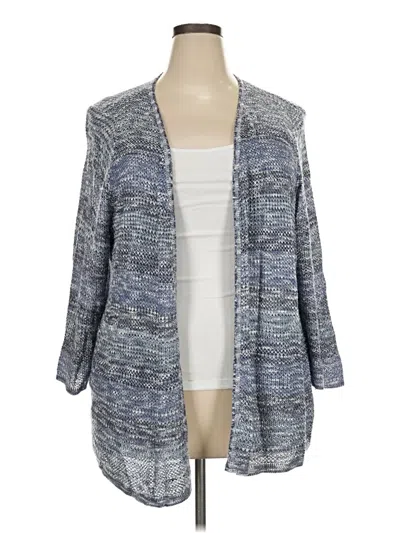 Pre-owned Cj Banks Cardigan Sweater In Blue