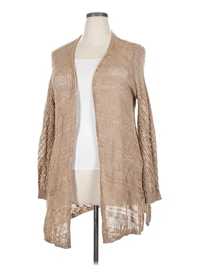Pre-owned Cj Banks Cardigan Sweater In Brown