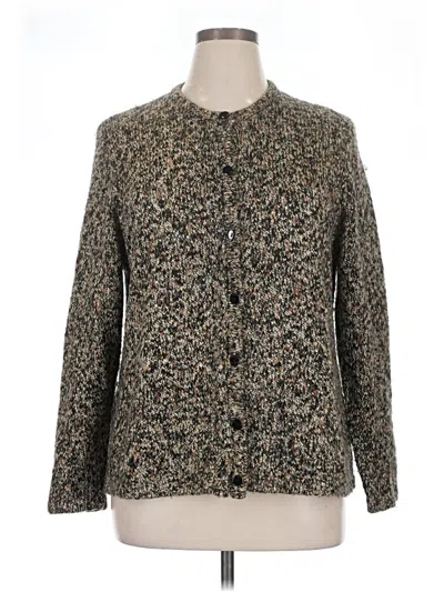 Pre-owned Cj Banks Cardigan Sweater In Brown