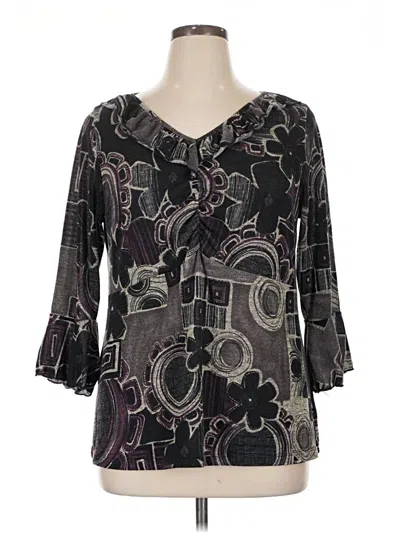 Pre-owned Cj Banks Cardigan Sweater In Gray