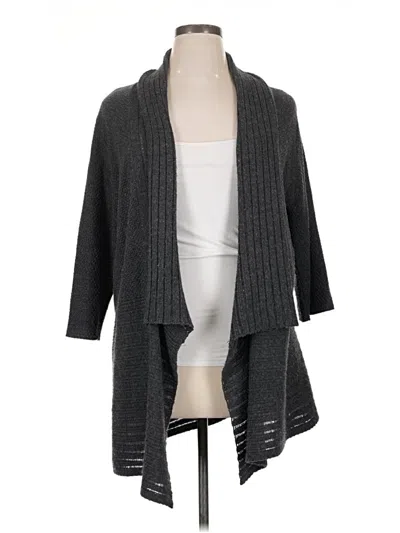 Pre-owned Cj Banks Cardigan Sweater In Gray