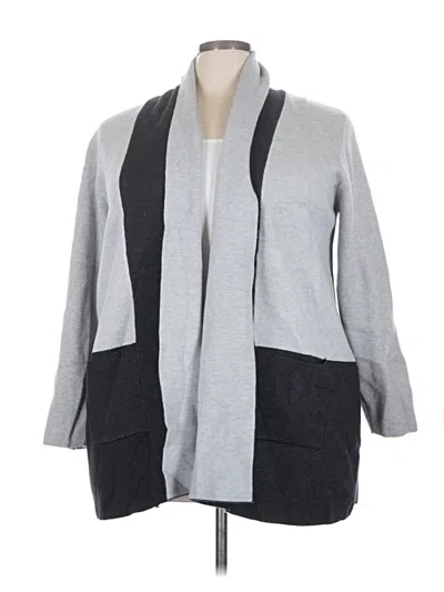 Pre-owned Cj Banks Cardigan Sweater In Gray