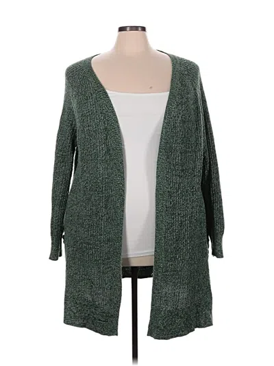 Pre-owned Cj Banks Cardigan Sweater In Green