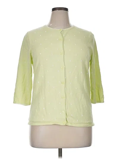 Pre-owned Cj Banks Cardigan Sweater In Green