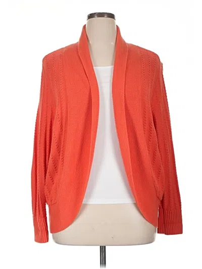 Pre-owned Cj Banks Cardigan Sweater In Orange