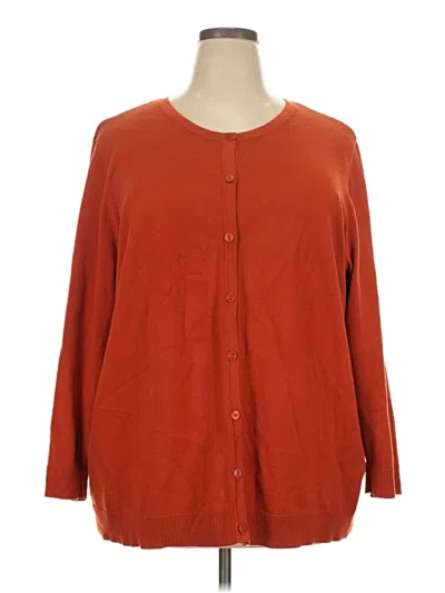 Pre-owned Cj Banks Cardigan Sweater In Orange