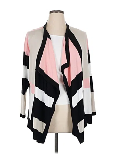 Pre-owned Cj Banks Cardigan Sweater In Pink