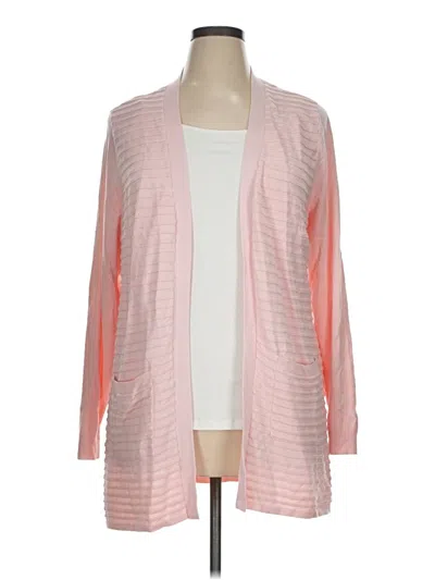 Pre-owned Cj Banks Cardigan Sweater In Pink