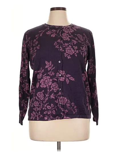 Cj Banks Cardigan Sweater In Purple