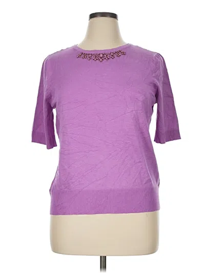 Pre-owned Cj Banks Cardigan Sweater In Purple